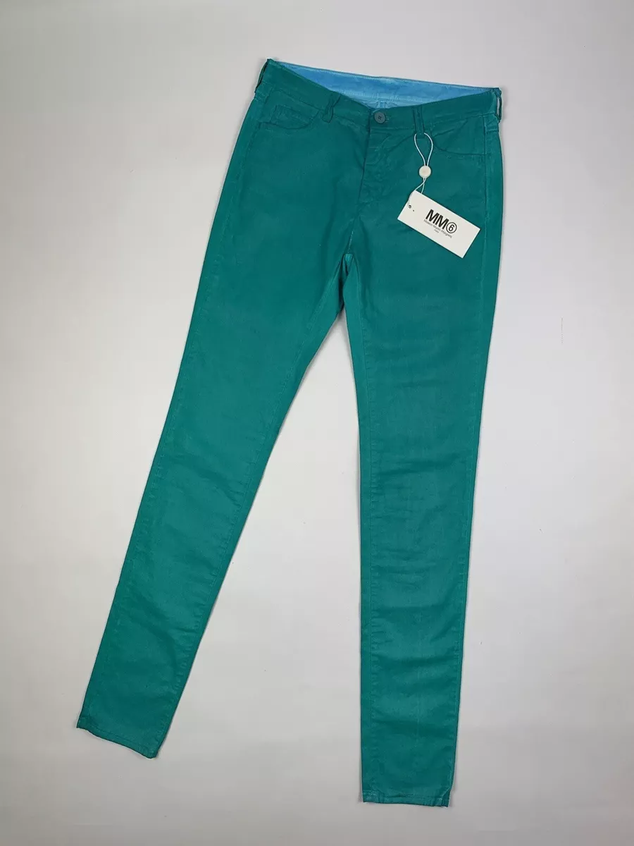 New! Maison Margiela MM6 women’s denim jeans pants green size 40