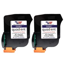 Quadient IXINK1 | 2-Pack | Red Fluorescent Ink Cartridge for iX-1 Series Meter