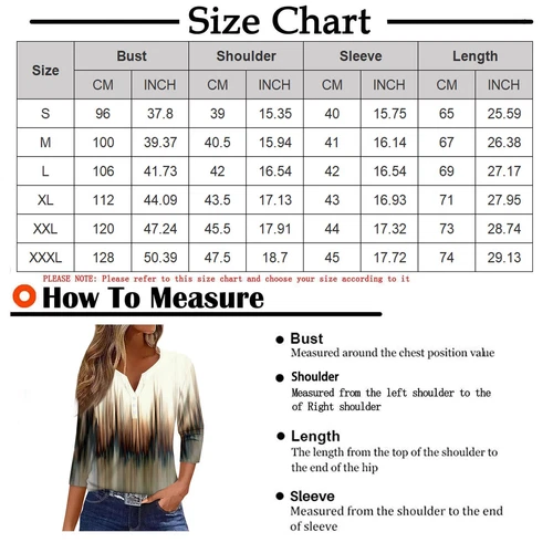 Women's 3/4 Sleeve T-Shirt 2024 V-Neck Casual Basic Tee Fit Tunic Tops Blouse - Picture 3 of 35