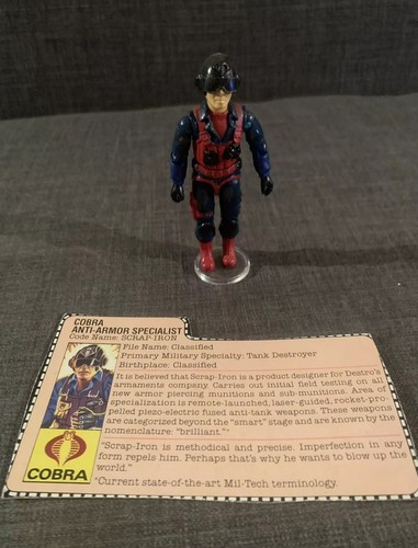 GI Joe ARAH Scrap Iron V1 Figur Hasbro Vintage mit Karteikarte 1984