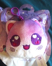 Aphmau MeeMeows Celestial Backpack Keychain Clip-On Plush Purple GALAXY Cat NEW