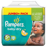 Pampers Baby Dry Nappies, Size 5 Plus Pampers Baby Dry Nappies, Size 5 Plus