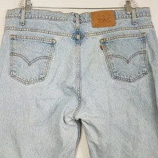 Levi's 505 Jeans Mens Actual 41 x 31 Orange Tab Straight Vintage 90s Wash Out