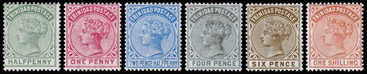 Trinidad Scott 68-73 (1883-84) Mint H F-VF Complete Set, Cat