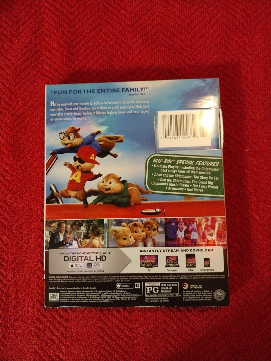 Alvin and the Chipmunks: The Road Chip (Blu-ray/DVD, 2015, 2-Disc