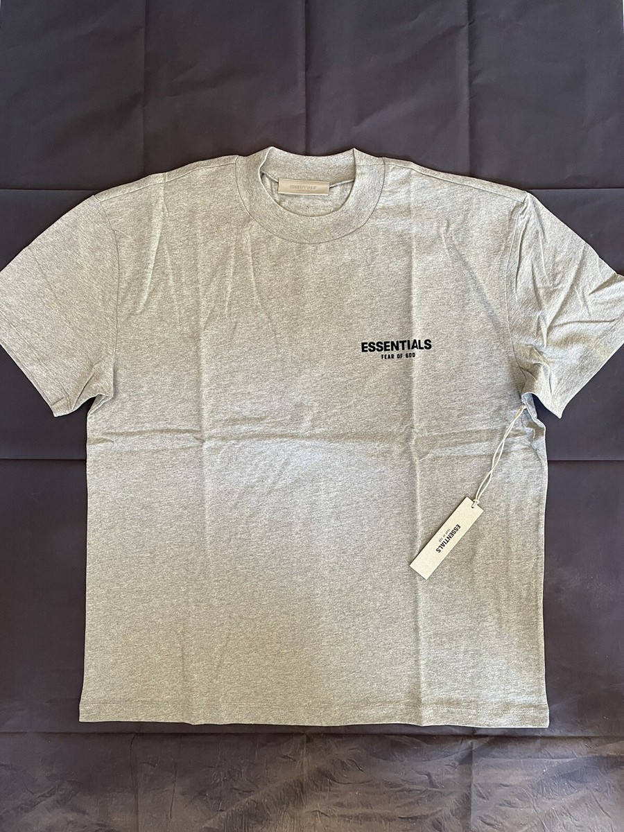 NEW Fear Of God Essentials Dark Oatmeal Short Sleeve T-Shirt