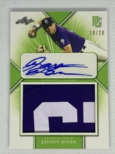 2021 LEAF PERFECT GAME JAYSON JONES PATCH AUTO 19/20