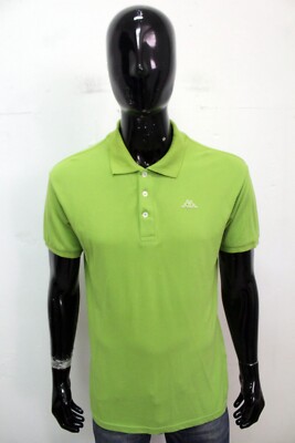 Robe di Kappa Polo Größe 2XL Herren T-Shirt Jersey Grün Baumwolle Logo