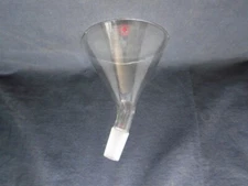 ACE GLASS 29/42 Heavy Wall Angled Powder Funnel 150mm OD 195mm OAL 7245 B
