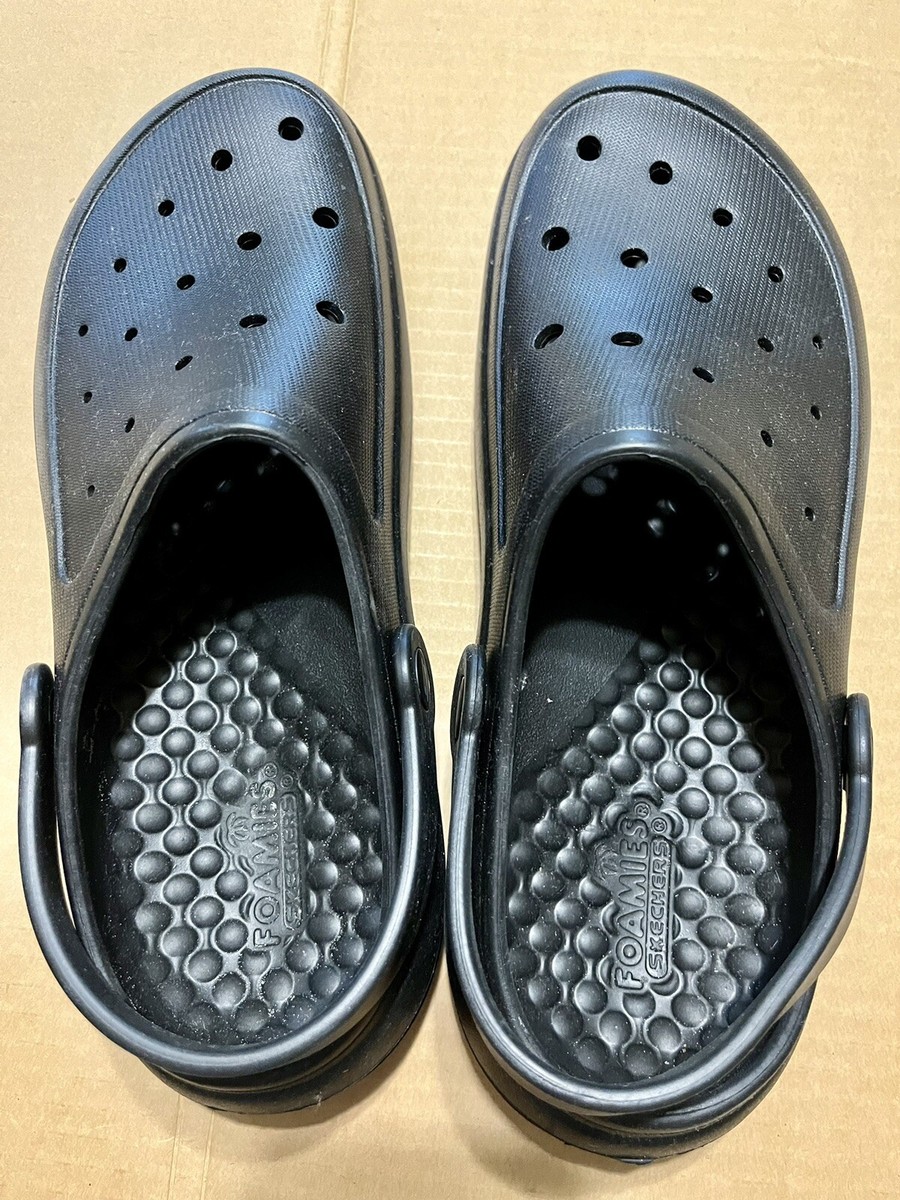 SKECHERS Foamies SWIFTERS STEADY SLIDE SLEEPER CROCS Clogs  display picture 3