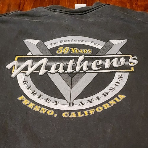 Vintage Harley Davidson Tee 3XL 2003 Fresno California Hanes Beefy Tees Rare