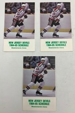 (3) 1984-85 New Jersey Devils Vintage NHL Hockey Stroh's Beer Schedules 