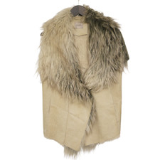 Women GUESS Los Angeles Vest Faux Fur S IT40 FR38 US6 UK8 VAR218