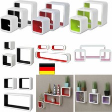 Modern Wandregal Hängeregal Bücherregal Retro Cube Lounge CD Regal Schweberegal