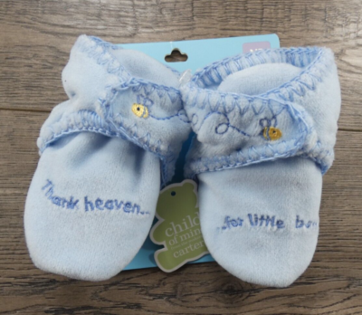 Baby Boy New Child Mine Carter's Vintage Newborn Thank Heaven Boys