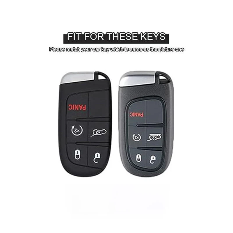 Zinc Alloy Key Fob Case For Dodge Charger Challenger Jeep Chrysler Cherokee Fiat - Image 2 of 4