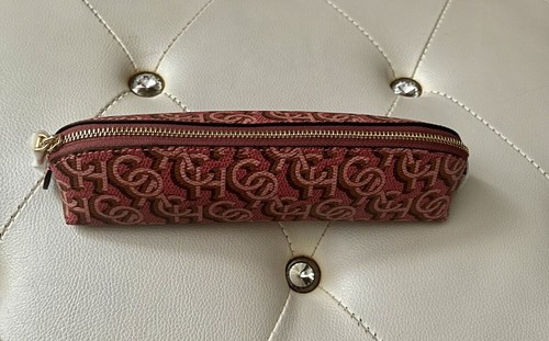 NEW Coach Rouge Pink Monogram Print Coated Canvas Pencil/Cosmetics/Makeup Case - Picture 13 of 14