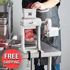 Electric Motor Compact Stainless Steel Meat Jerky Tenderizer w/ Two Legs Clamps