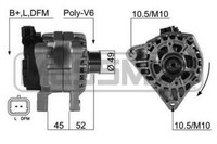 Messmer Lichtmaschine Generator 70A 14V FüR Peugeot 206 CC 1.6 16V 1.4