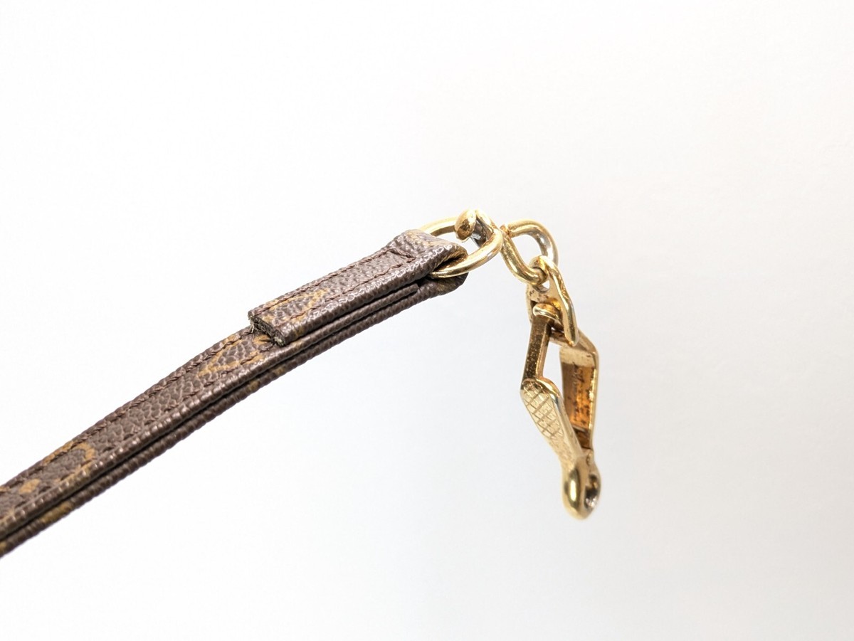 LOUIS VUITTON Leash Baxter MM Dog Lead Pet Monogram Leather Brown