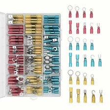 270PCS Heat Shrink Butt Wire Splice Connectors Crimp Electrical Terminals kits