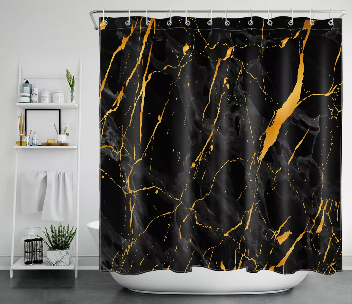 Louis vuitton diamond luxury bathroom set shower curtain style 21