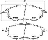 Brembo P 78 017X Bremsbelagsatz, Scheibenbremse Passend FüR Subaru