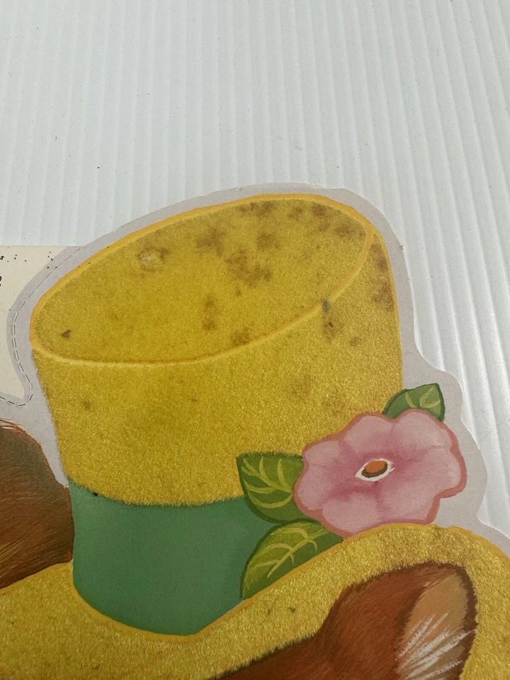 Recortes de Páscoa Flocados Diecut Vintage Decoração Eureka Esquilo Dapper Manchado - Imagem 2 de 4