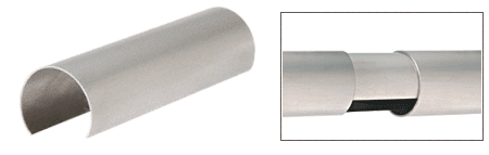 Stainless Steel Connector Sleeve for 1" Cap Railings, Cap Rail Corners and Hand - Picture 2 of 2