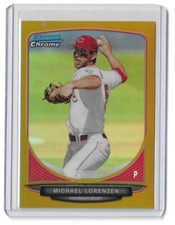 2013 BOWMAN CHROME DRAFT GOLD REFRACTOR MICHAEL LORENZEN REDS 14/50