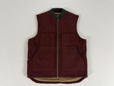 トップス FILSON MACKINAW WOOL VEST S red black Filson Men's Mackinaw Wool Vest - Red/Black – Lenny's Shoe & Apparel