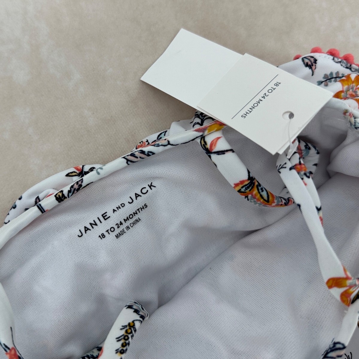 NWT JANIE AND JACK Floral Ruffle Swim Suit Size 18-24 Months | eBay display picture 1
