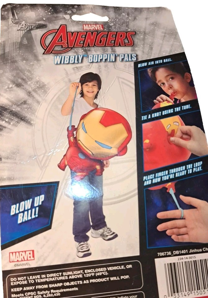 Marvel Avengers Wibbly Boppin' Pals Iron Man & Hulk Action Figure Blow