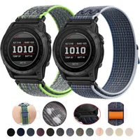 Quick Fit Nylon Loop For Garmin Fenix 7 7X Pro 6 6X 5X Plus 3HR Watch Band Strap