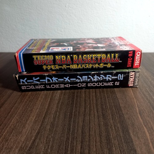 Lot 2 Game NBA Basketball Soccer Information II Super Famicom SFC SNES Sport Set - Picture 3 of 7
