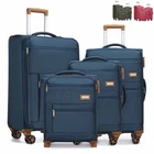 Luggage Sets 4 Piece Softside Suitcases with Spinner Wheels Travel Suitcase Set