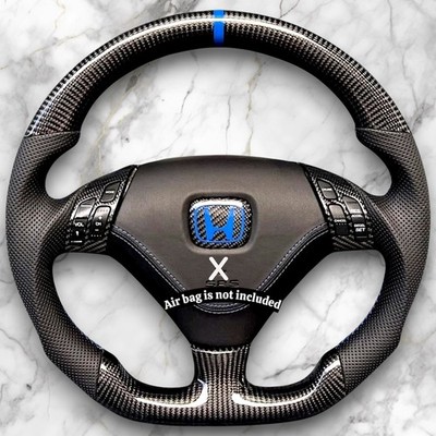 Steering Wheel for Honda Accord CL9 / Acura TSX Carbon Fiber & Leather