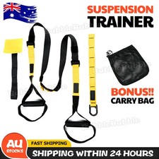 Suspension Trainer Training Straps Body Strength Exercise Fitness Home Gym Kit