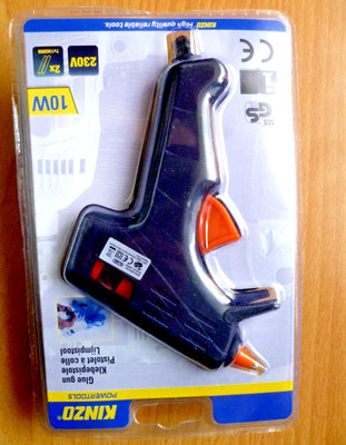 ade3      3 Stück Mini-Heißklebepistole KINZO Tools + je 2 Klebestifte    