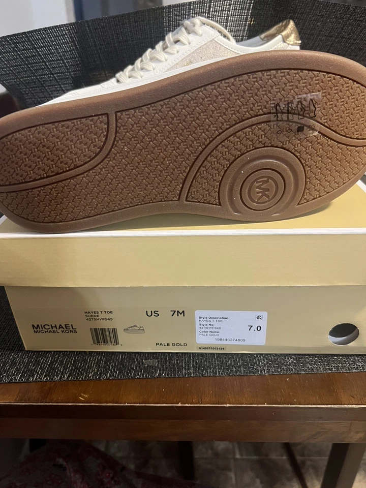 MICHAEL Michael Kors Sz 7  M Brown Hayes Monogram Lace Up Platform Sneaker   - Image 3 of 4