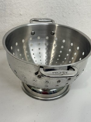 All-Clad Kitchen Tools Classic Stainless Steel 4QT Colander Strainer 9  Diameter