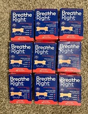 Lot of 9 Breathe Right Extra Strength Nasal Strips Tan 26 Pack