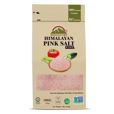 Pink Himalayan Salt, Fine Grain - 6 Lbs (6 X 1 Lb Bags), Pure, Natural, Kosher C