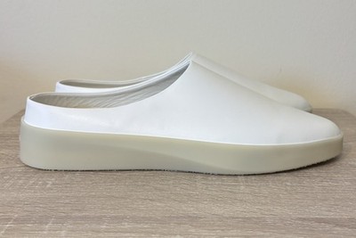 Wolf & Shepherd Cruise Mule Brilt White Nubuck Leather Mens 12 MFT-0110-101-D120