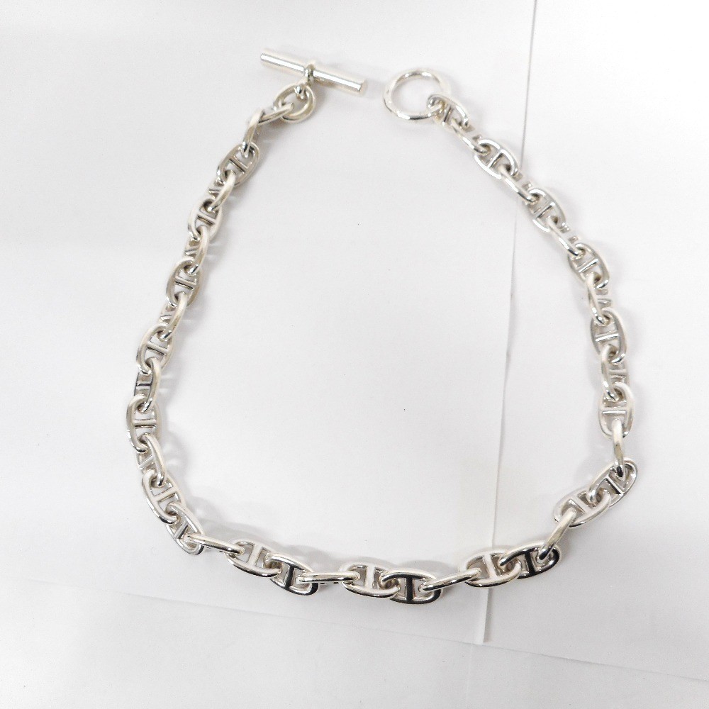 Hermes Necklace Chaine d'Ancre MM vintage Silver 925 38 links approx. 91.7 g 708