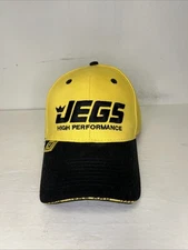 JEGS High Performance Parts Men's StrapBack Hat Adjustable Cap Yellow Black NWOT
