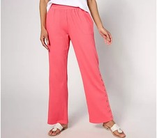 Belle by Kim Gravel Packabelle Buttoned Up Relaxed Pant-Coral-Tall Large-A644471