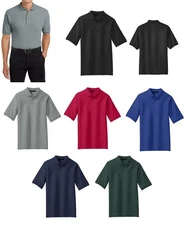 MEN'S CLASSIC, MID-WEIGHT, COTTON BLEND, WICKING POLO, POCKET, TALL, LT-4XLT