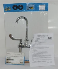 Zurn Z812A4XL AquaSpec Deck Mount Faucet 4" Centers Chrome Gooseneck Spout