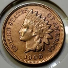 1908 Indian Head Cent - UNC✨️ - 4 Diamonds, RD Beauty! - Black Mark/Obv